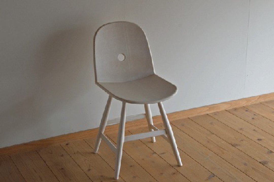 Japanese paper upholstery shell chair - 其他家具 - 木头 白色