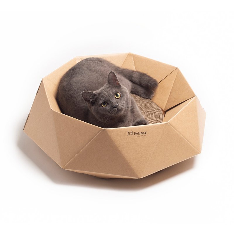 Diamond Bed钻石床纸制猫家具猫屋【内附抓板】 - 床垫/笼子 - 纸 卡其色