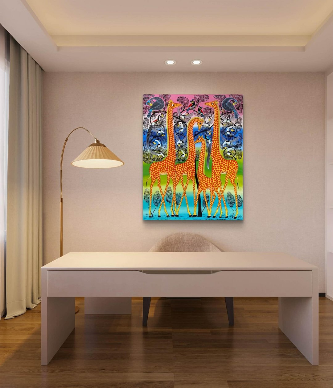 【U767 漫步非洲】坦桑尼亚手绘画作,挂画,居家装饰,礼物 - 海报/装饰画/版画 - 其他材质 