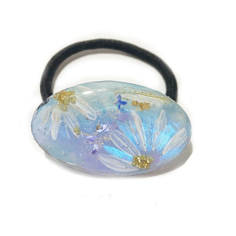 日本树脂手绘发圈 - 发饰 - 树脂 蓝色