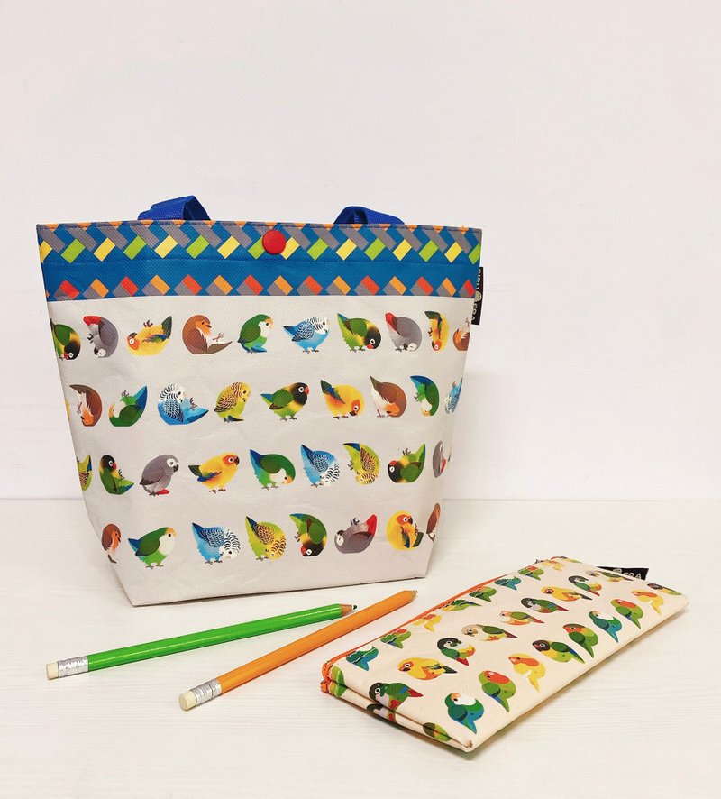 Sunny Bag x BIRD ERA鸟时代 托特包-综合鸟 - 手提包/手提袋 - 其他材质 蓝色