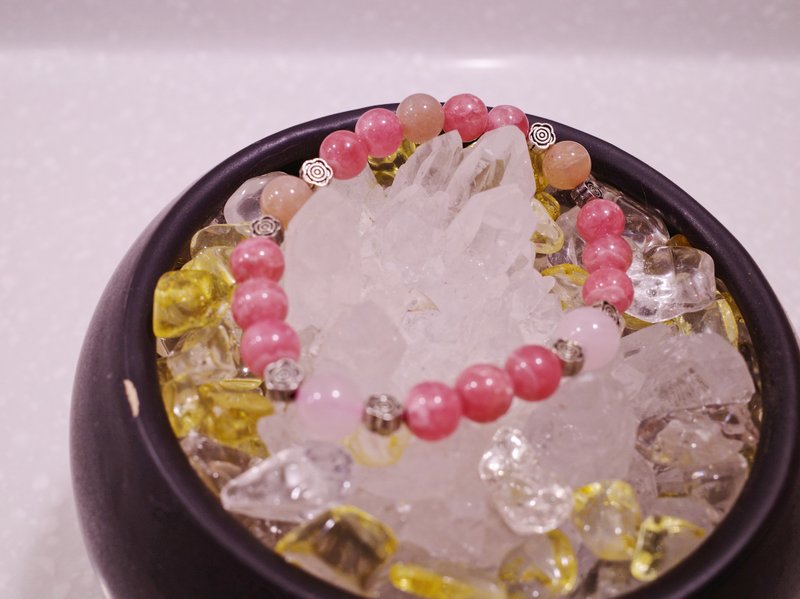 招人缘桃花/恋爱运/正缘强调/幸福升级 水晶守护手环 - 手链/手环 - 水晶 粉红色
