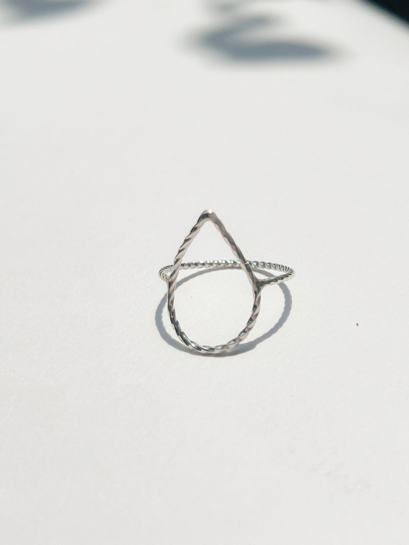 Drop wire ring/Silver925 - 戒指 - 纯银 