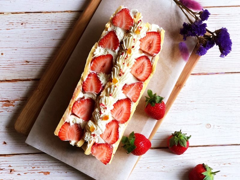 满满草莓蛋糕 - 蛋糕/甜点 - 新鲜食材 红色