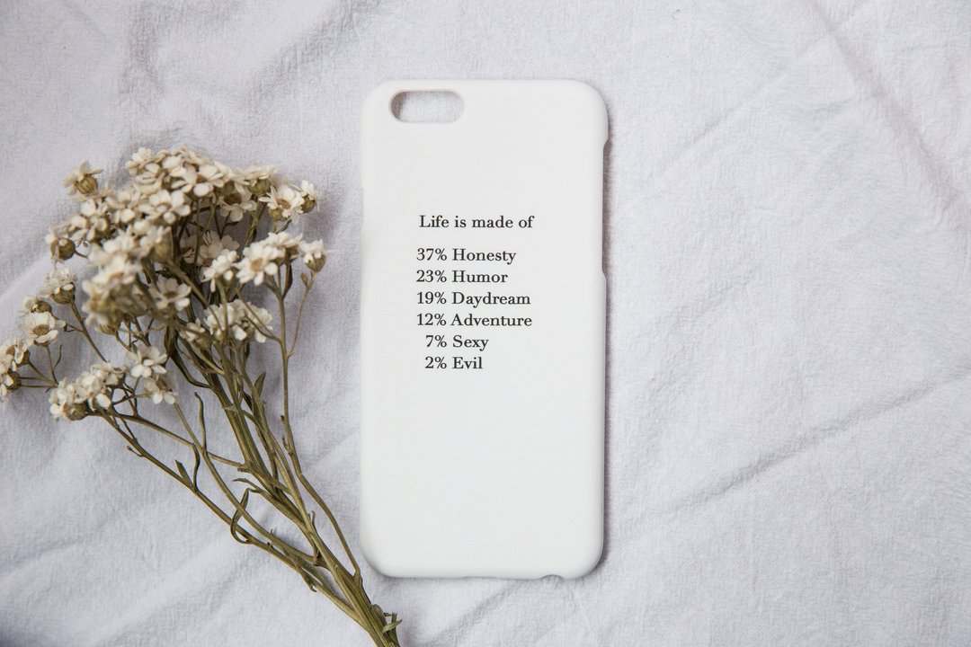 Life is made of/硬壳/文字手机壳iphone,HTC,Samsung,Sony,Zenfone,Oppo,小米 - 手机壳/手机套 - 塑料 白色