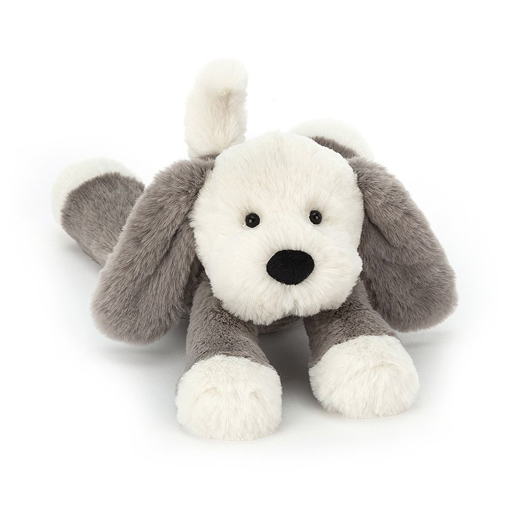 Jellycat Smudge Puppy 萌狗 约34厘米 - 玩偶/公仔 - 聚酯纤维 灰色