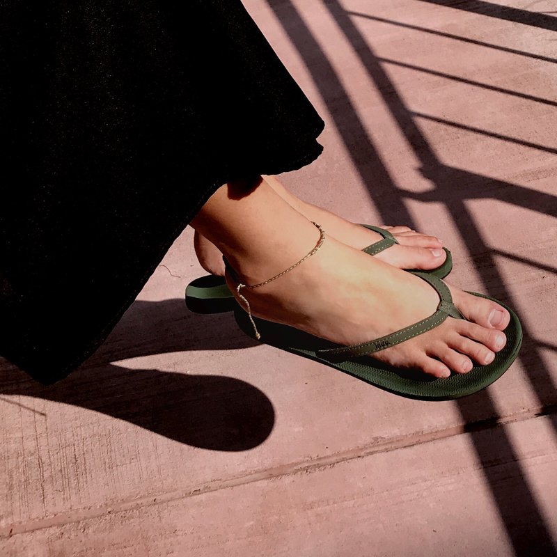 indosole 环保拖鞋 经典款 森林绿 女 - 拖鞋 - 环保材料 绿色