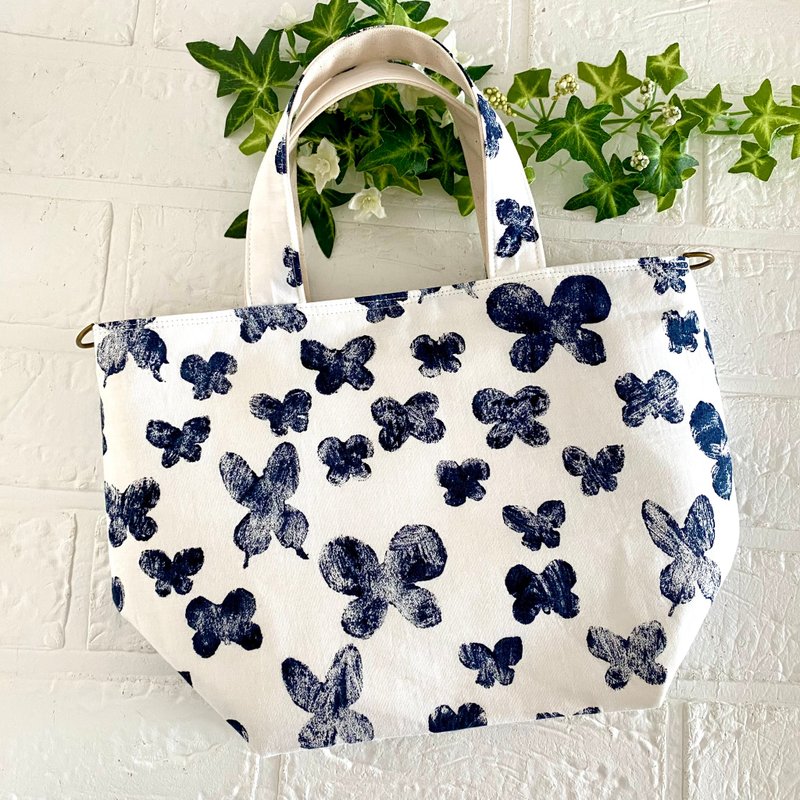 【2way】 minä perhonen S 尺寸 托特包 minaperhonen - 手提包/手提袋 - 棉．麻 白色