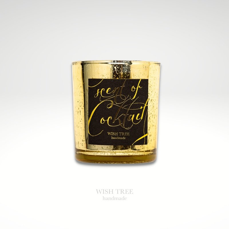 Sakura Wine Scented Candle - 蜡烛/烛台 - 蜡 金色