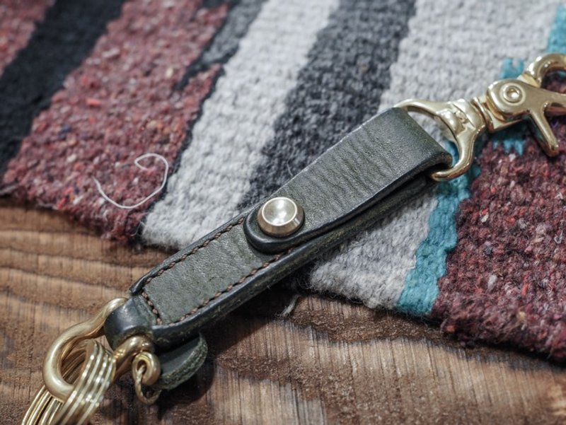 Key Chain 皮革钥匙圈- 墨绿 - 钥匙链/钥匙包 - 真皮 绿色