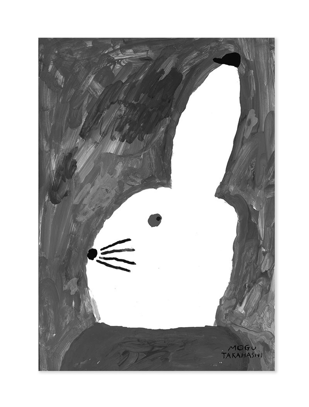 MOGU TAKAHASHI - 联名海报 RABBIT WITH SMALL HAT POSTER - 海报/装饰画/版画 - 纸 灰色