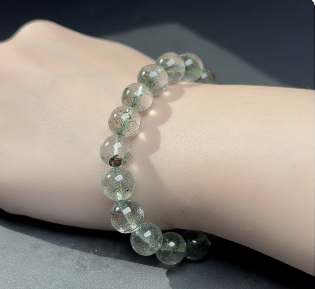 天然绿幽灵水晶手珠手链 | 天然水晶 | 送礼 - 手链/手环 - 水晶 绿色