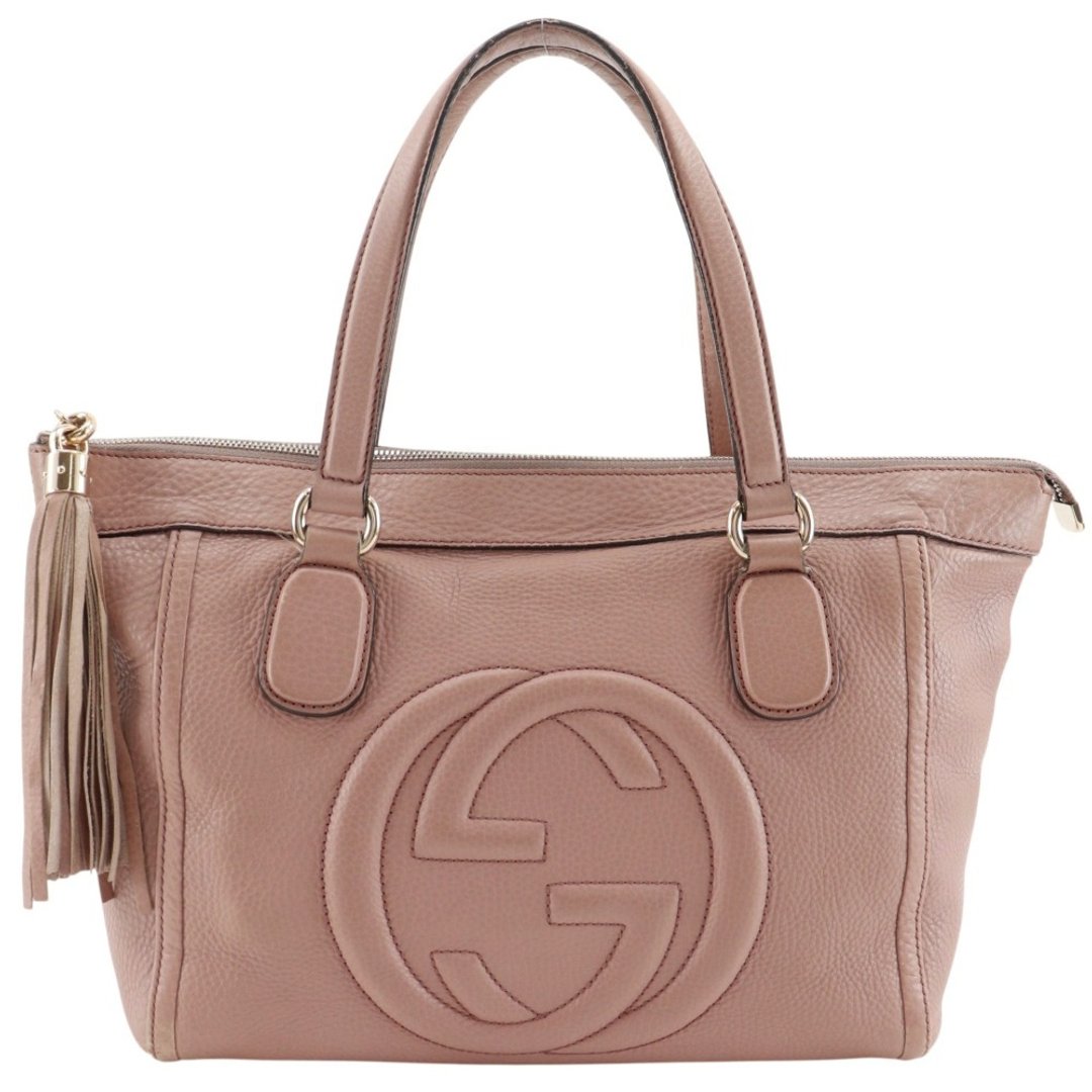 【日本直送】Gucci (GUCCI) Soho 托特包 GG 缀饰 282307 小牛皮 粉色 女性【二手品】 - 手提包/手提袋 - 真皮 粉红色