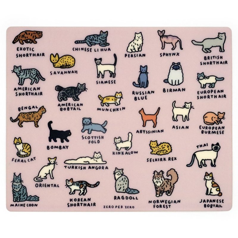 鼠标垫 猫咪图鉴 - 鼠标垫 - 树脂 