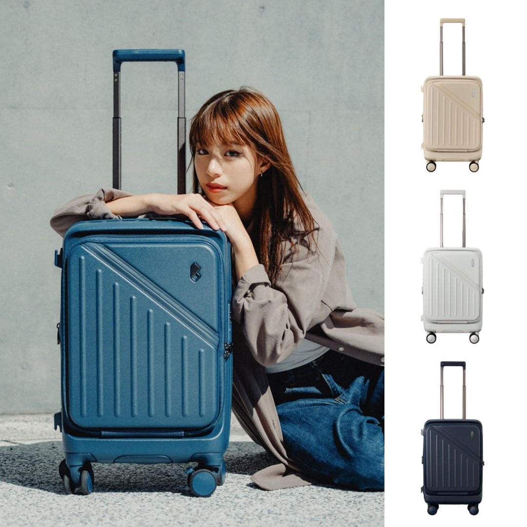 cctogo | 20 寸翻转煞车旅箱 前开式行李箱 登机箱 - 行李箱/行李箱保护套 - 塑料 多色