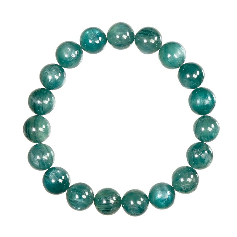 【正佳珠宝】蓝绿晶 顶级猫眼蓝绿晶 10.4-10.8mm 蓝绿晶手珠 - 手链/手环 - 半宝石 多色