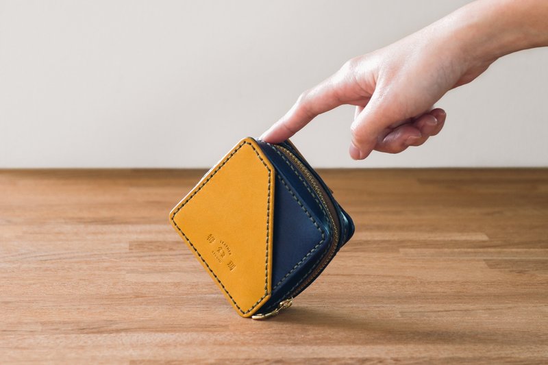 积木零钱包系列-方形 W1-046 - 皮夹/钱包 - 真皮 橘色