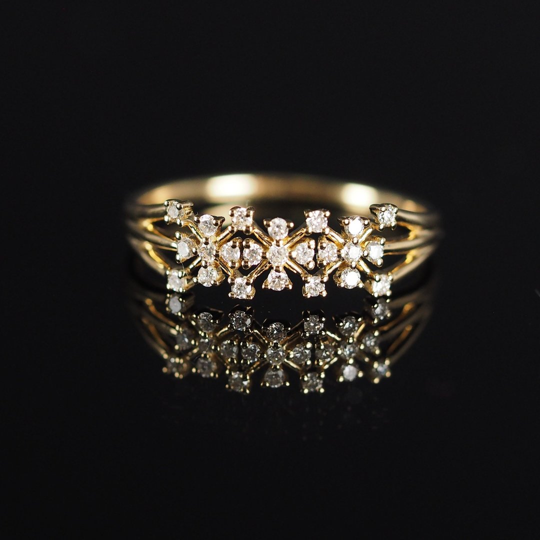 18K金雪花戒指 18K Gold The Snowflakes Ring - 戒指 - 贵金属 