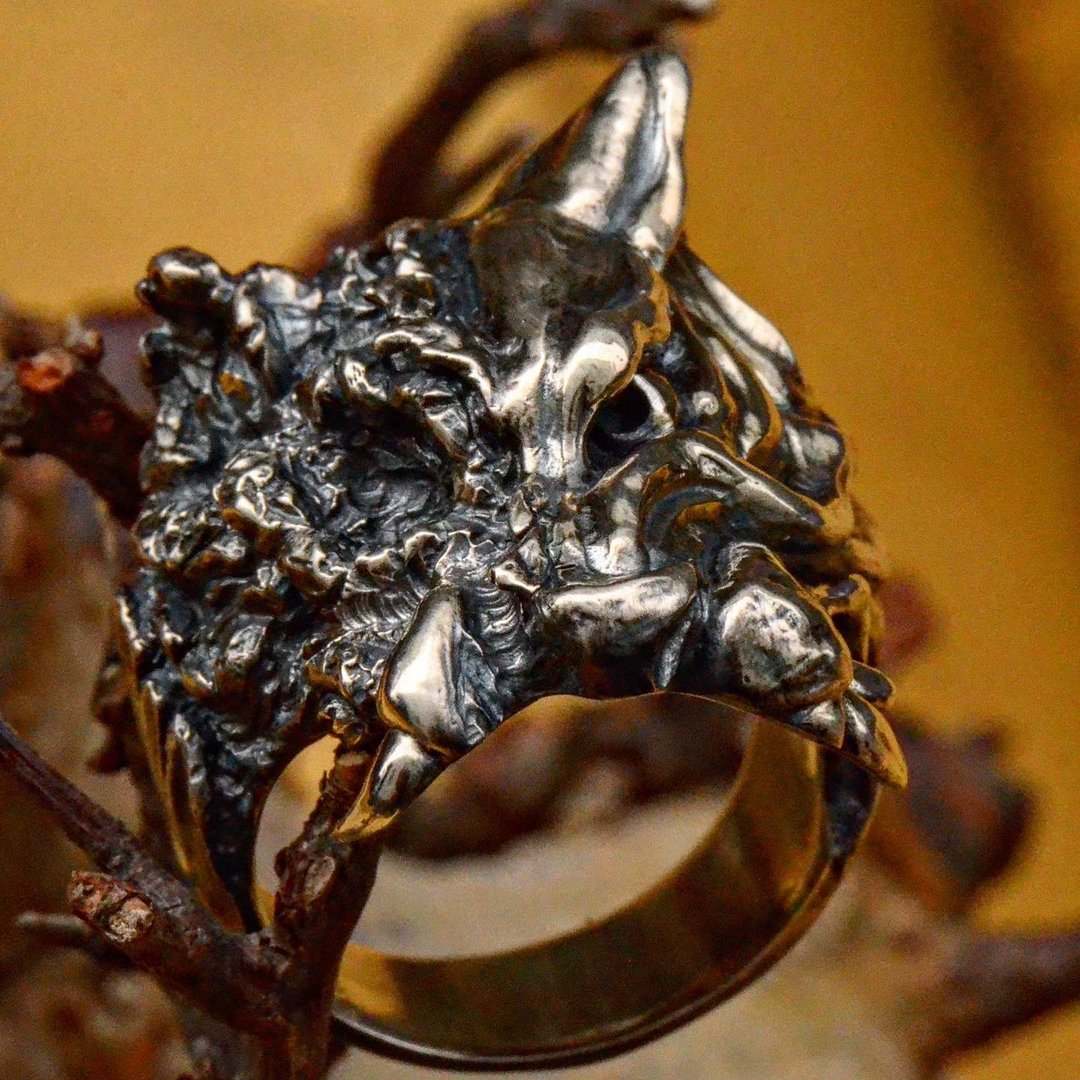 大猫戒指 Big cat ring - 戒指 - 纯银 银色