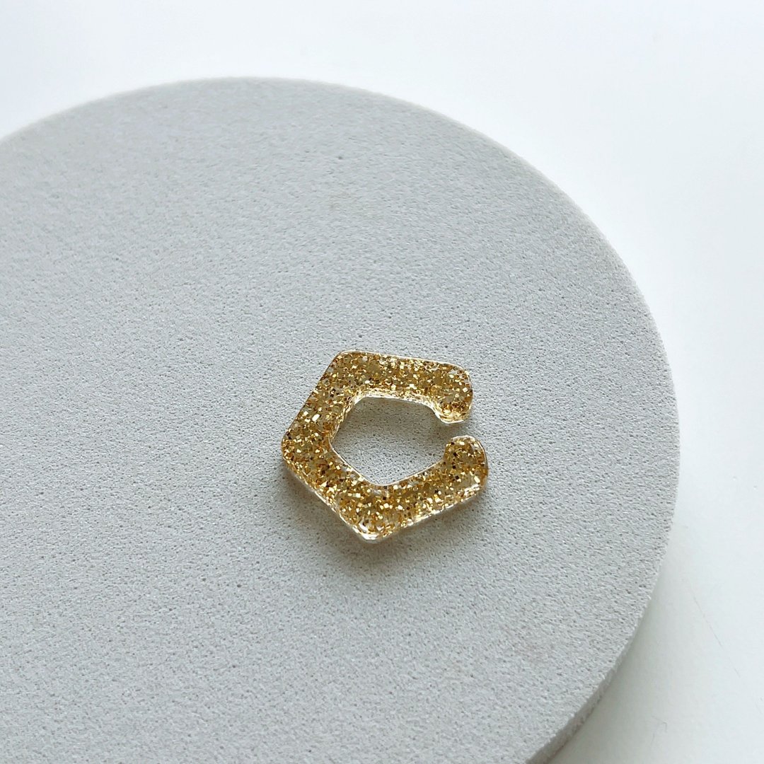 Mini pentagon Ear cuff - E84CRG - 耳环/耳夹 - 压克力 金色