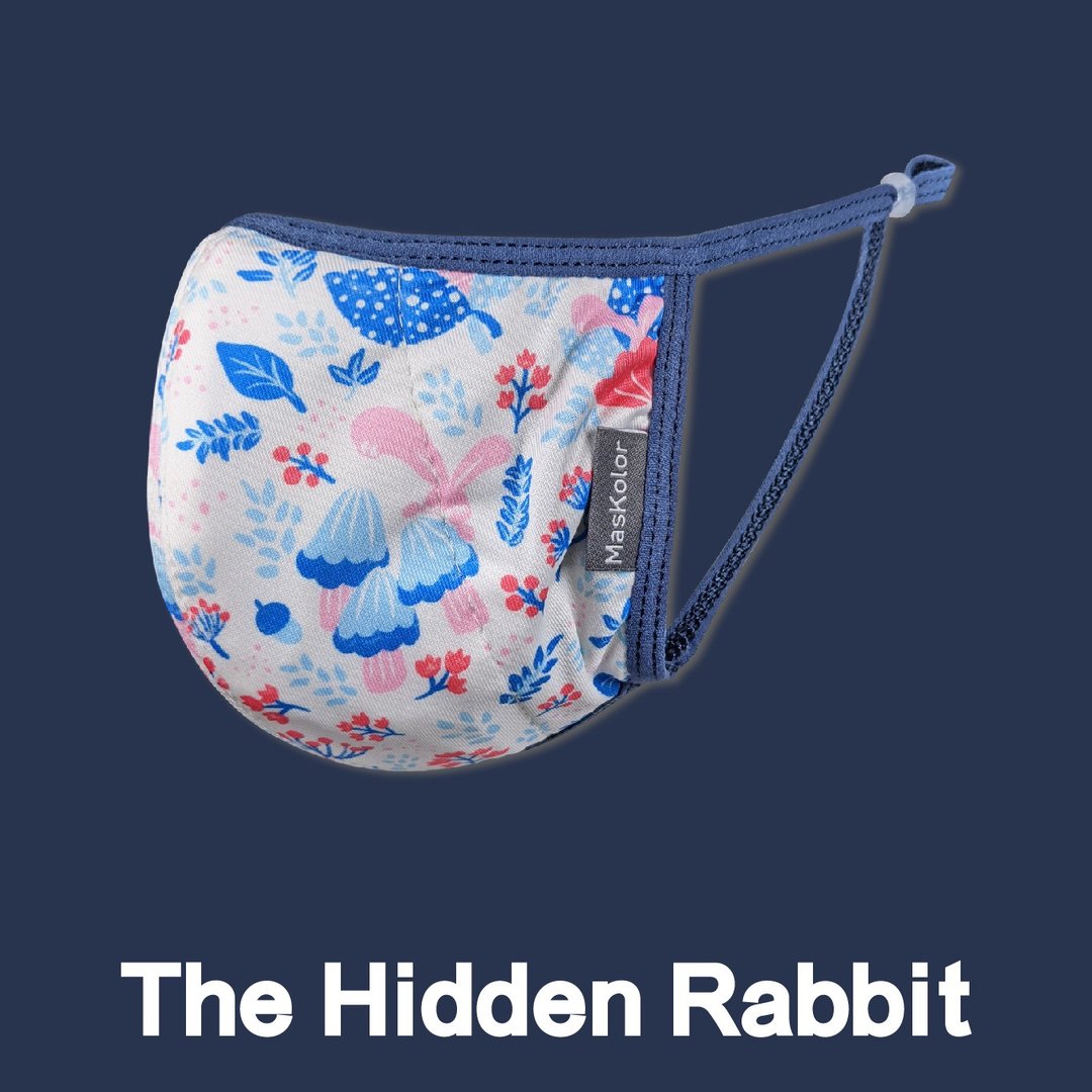 香港 MasKolor TheHiddenRabbit (设计师限量版) 可机洗抗菌口罩 - 口罩 - 其他人造纤维 白色