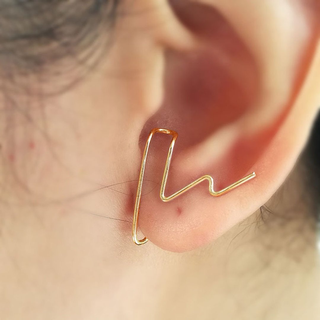 Silver clip earrings 夾式耳環  耳環  耳骨夾  純銀耳環 - 耳环/耳夹 - 其他金属 银色