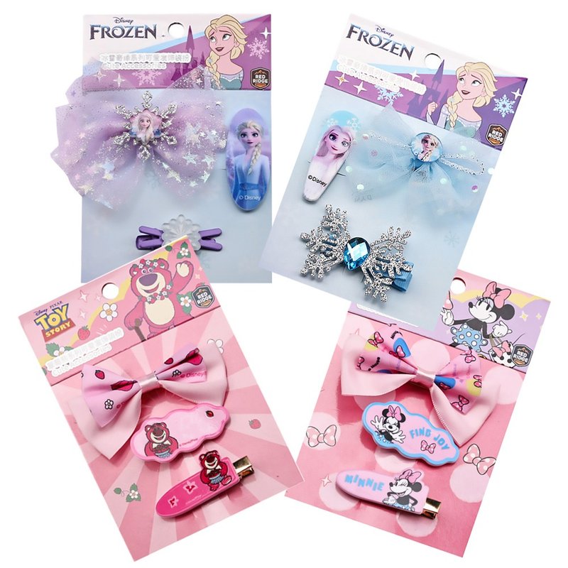 迪士尼系列 - 可爱发饰装扮挂卡 冰雪奇缘 米妮 草莓熊 - 发饰 - 尼龙 