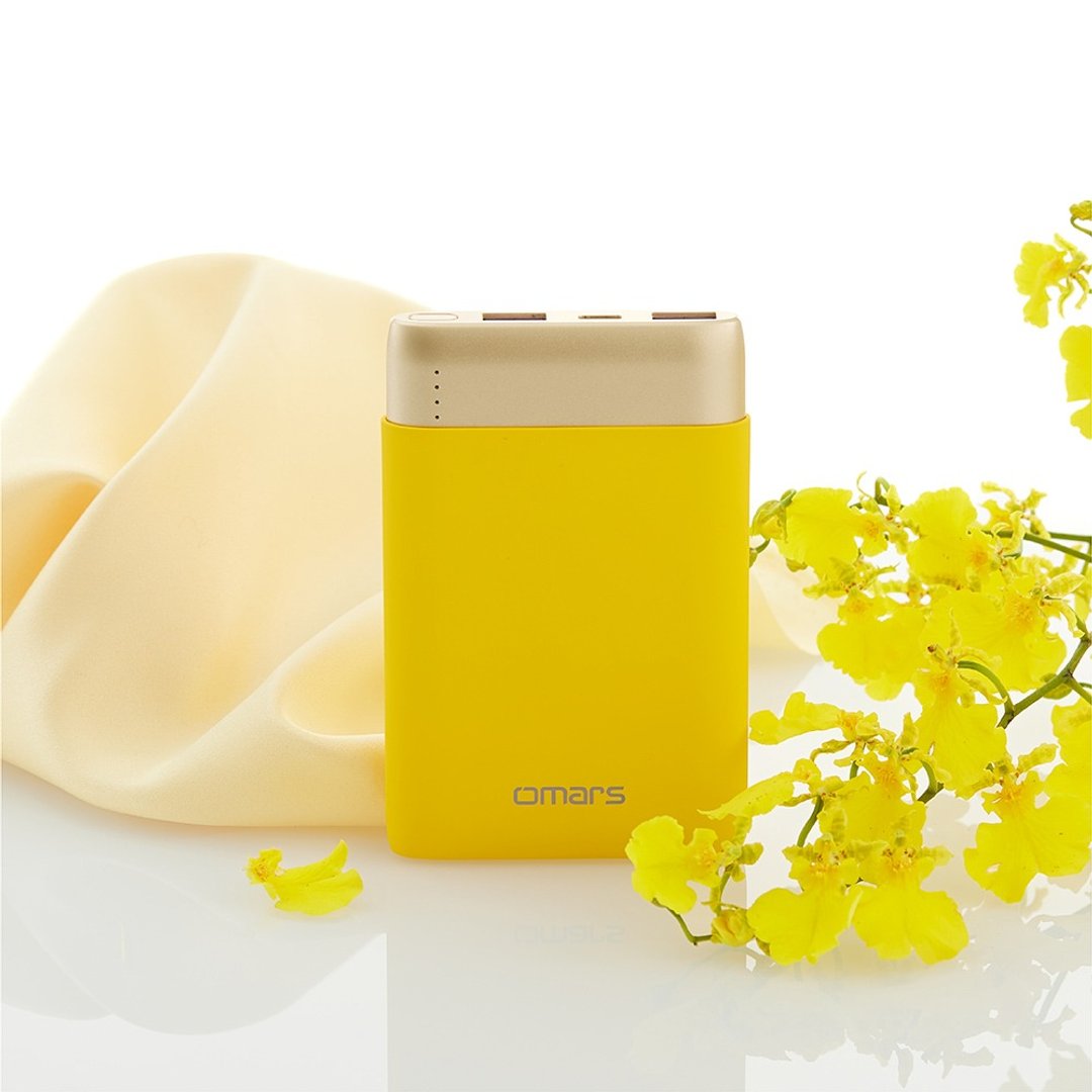 omars 炫彩系行动电源 有标示 Wh PD20W+QC3.0 快充 10000mAh-星芒黄 - 充电宝/传输线 - 塑料 黄色