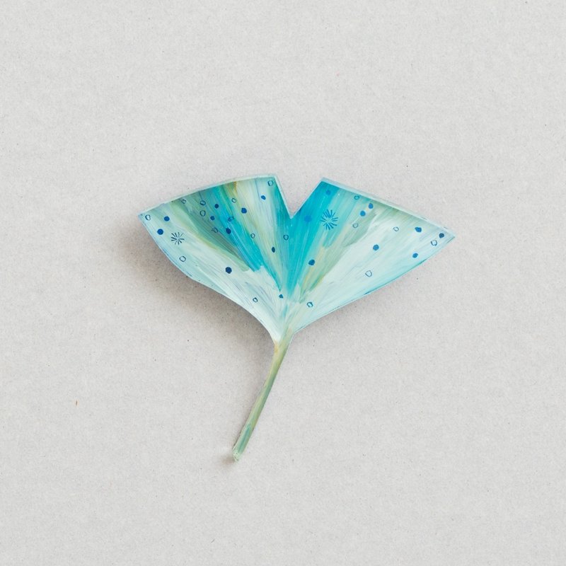 Picture of brooch [ginkgo] - 胸针 - 压克力 蓝色