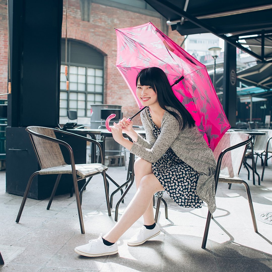 【Carry Umbrella】印刷款双层反向伞 (粉红迷彩/21寸) - 雨伞/雨衣 - 防水材质 粉红色