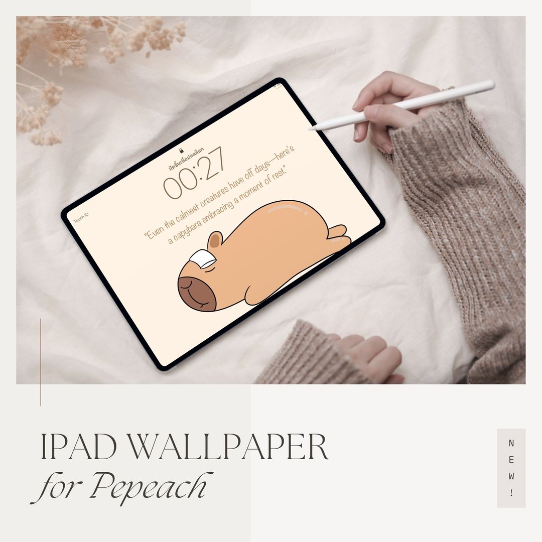 ipad壁纸水豚生病了 - 电脑手机桌布/贴图/App 图示 - 其他材质 