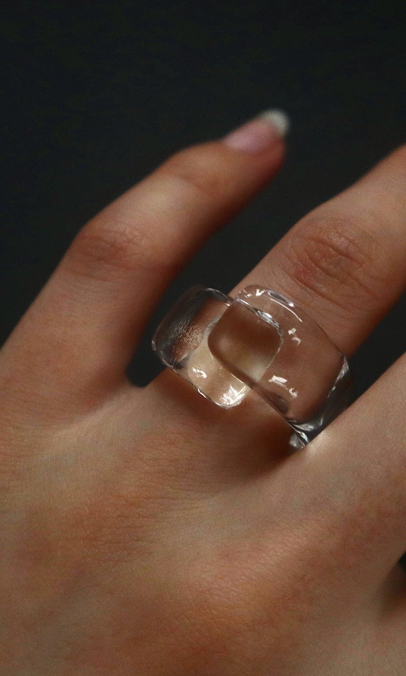 -Link- 玻璃戒指 - 戒指 - 玻璃 透明
