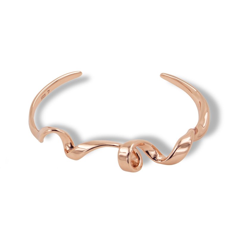 THINKING DAISY - TWISTED 纯银镀18K金手镯 - 手链/手环 - 纯银 粉红色