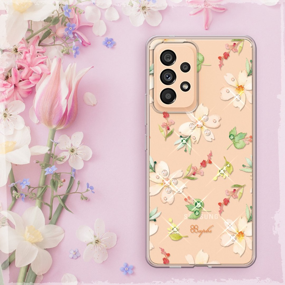 Samsung Galaxy A53 5G 轻薄军规防摔彩钻手机壳-小清新-樱花 - 手机壳/手机套 - 其他材质 多色
