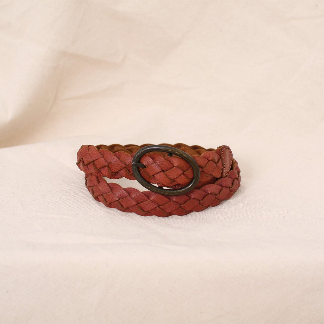 Back to Green - 经典复古腰带  暮色蔷薇 编织 // vintage belt - 皮带/腰带 - 真皮 