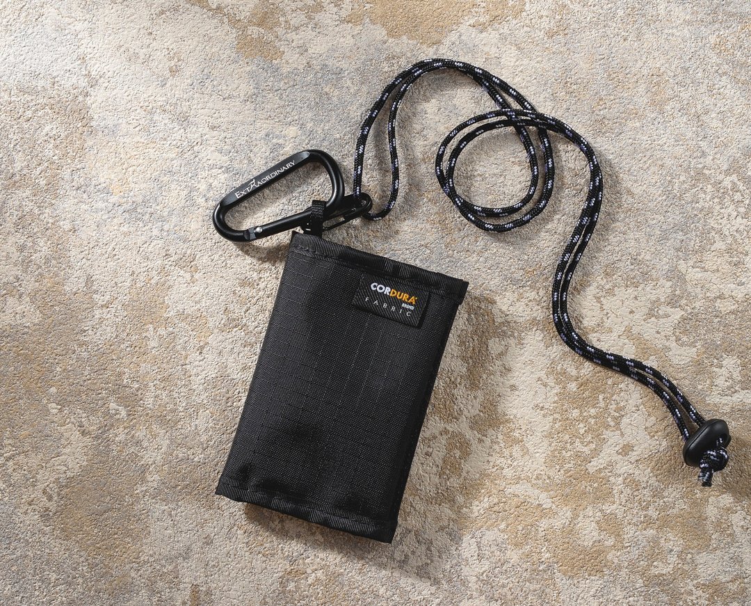 U2BAGS - CORDURA 2WAYS颈挂钱包 零钱包 短夹 皮夹 配件 颈挂包 - 零钱包 - 尼龙 黑色