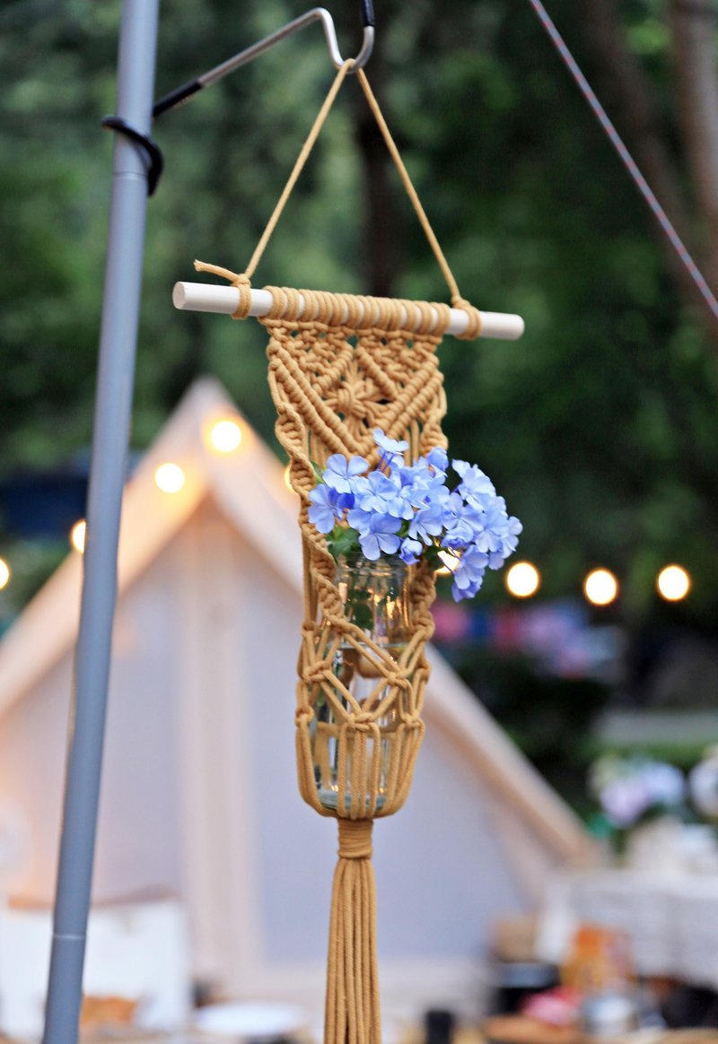 macrame植物挂饰 / 植物吊篮 - 植栽/盆栽 - 棉．麻 白色