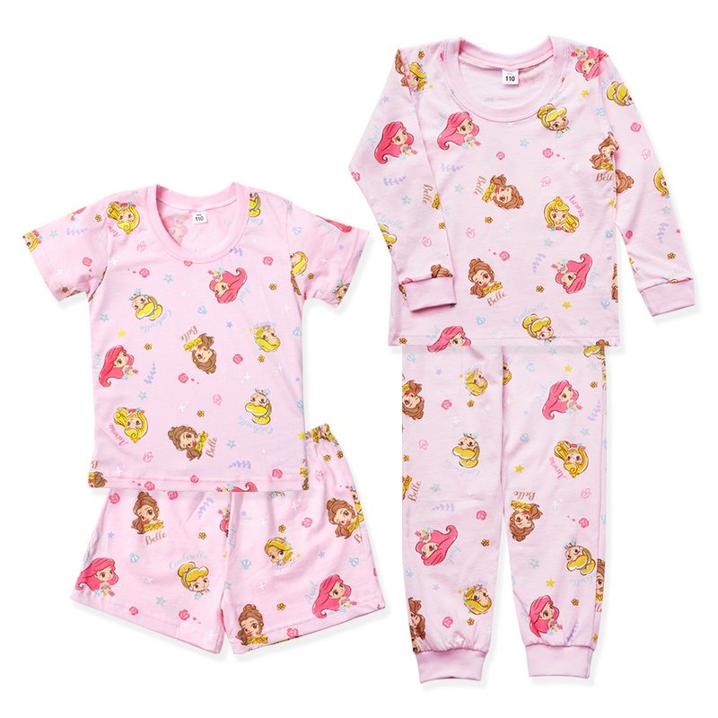 【ONEDER旺达】迪士尼公主纯棉短袖长袖套装 台湾制儿童睡衣 - 童装上衣 - 棉．麻 