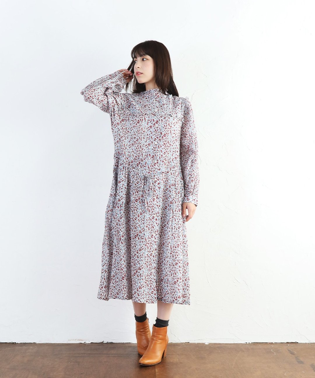 KIRAKIRA Cotton Caddy Dress - 洋装/连衣裙 - 棉．麻 蓝色