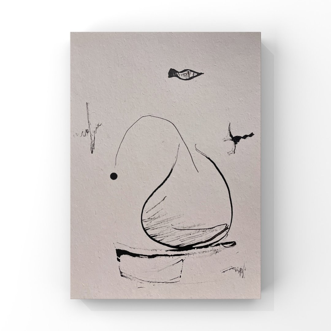 自由的鱼抽象画-/居家布置/装饰/礼物 - 海报/装饰画/版画 - 纸 多色