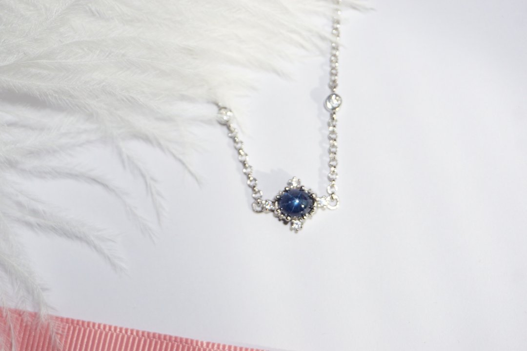 Natural Star Blue Sapphire Bracelet Silver925 - 手链/手环 - 纯银 蓝色