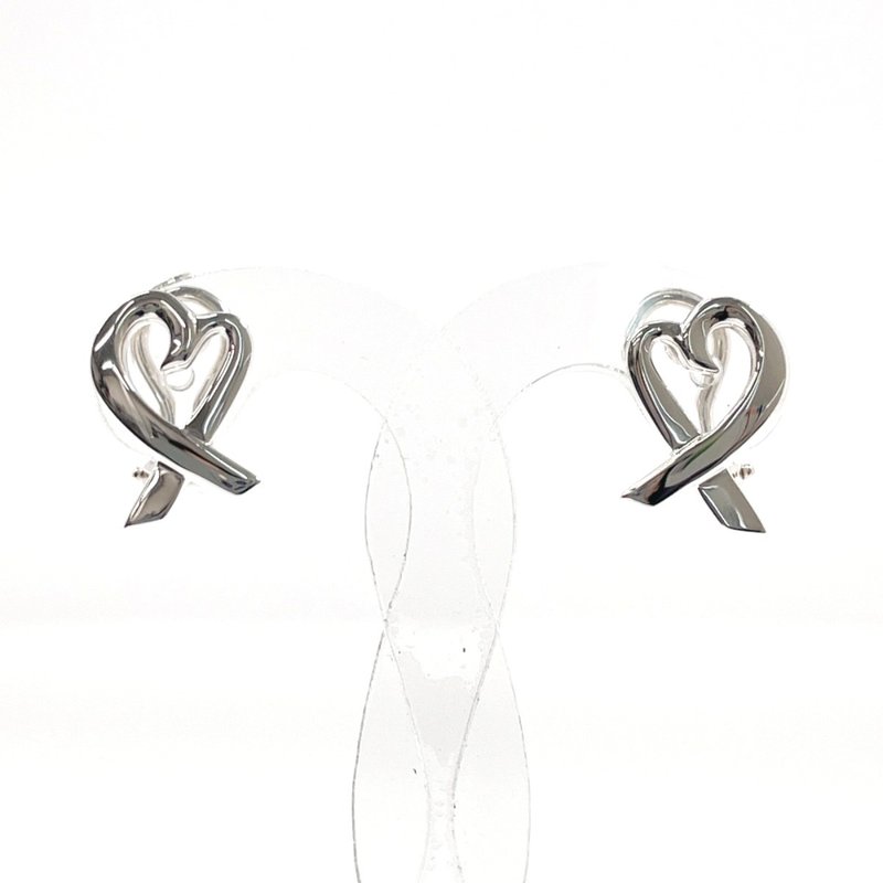 【日本直输 中古美品】蒂芙尼 TIFFANY&Co. 耳环 Loving Heart Paloma Picasso 银 925 饰品 已抛光 女仕 - 耳环/耳夹 - 纯银 银色