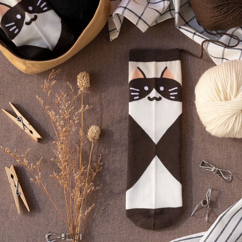 单单袜 – 小奔驰 (单只) - 袜子 - 棉．麻 黑色