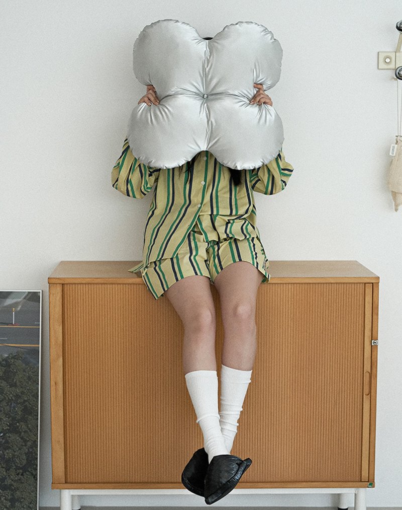 四叶草靠垫_3color - 枕头/抱枕 - 其他材质 银色