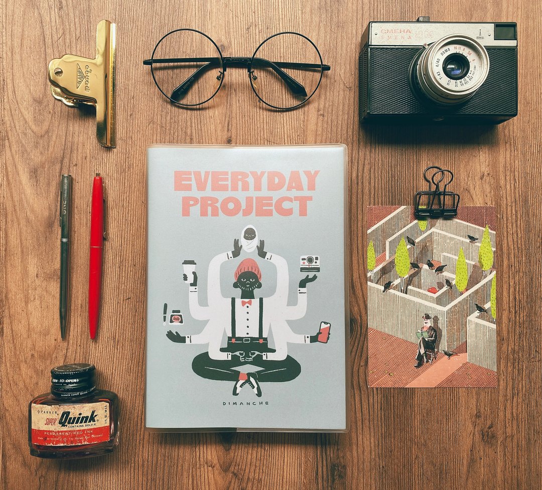 迪梦奇 无时效性 Everyday Project 每日项目志 v.3 /灰 - 笔记本/手帐 - 纸 蓝色