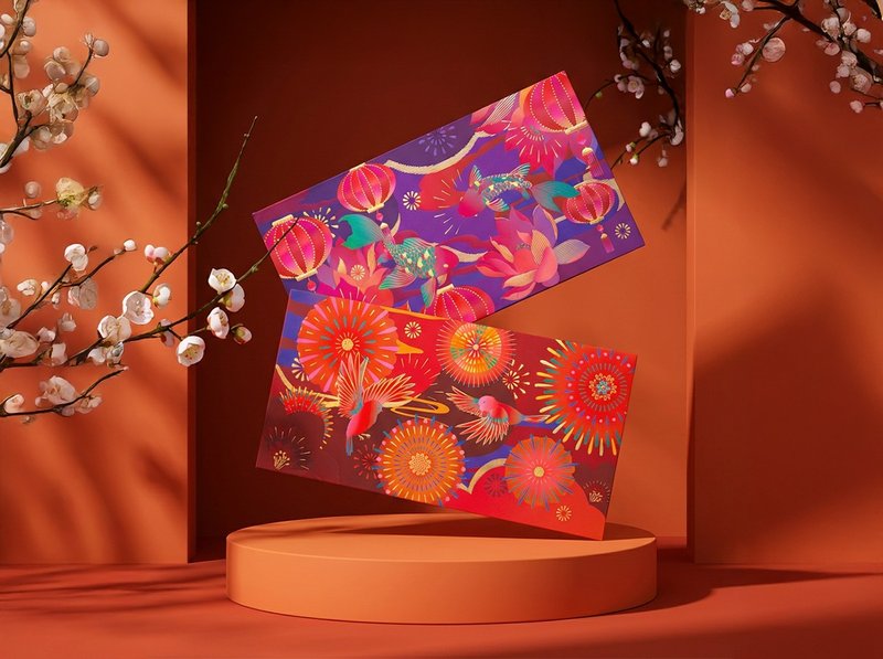 瑞彩如春丨利是廊 香港利是封 - 红包/春联 - 纸 多色