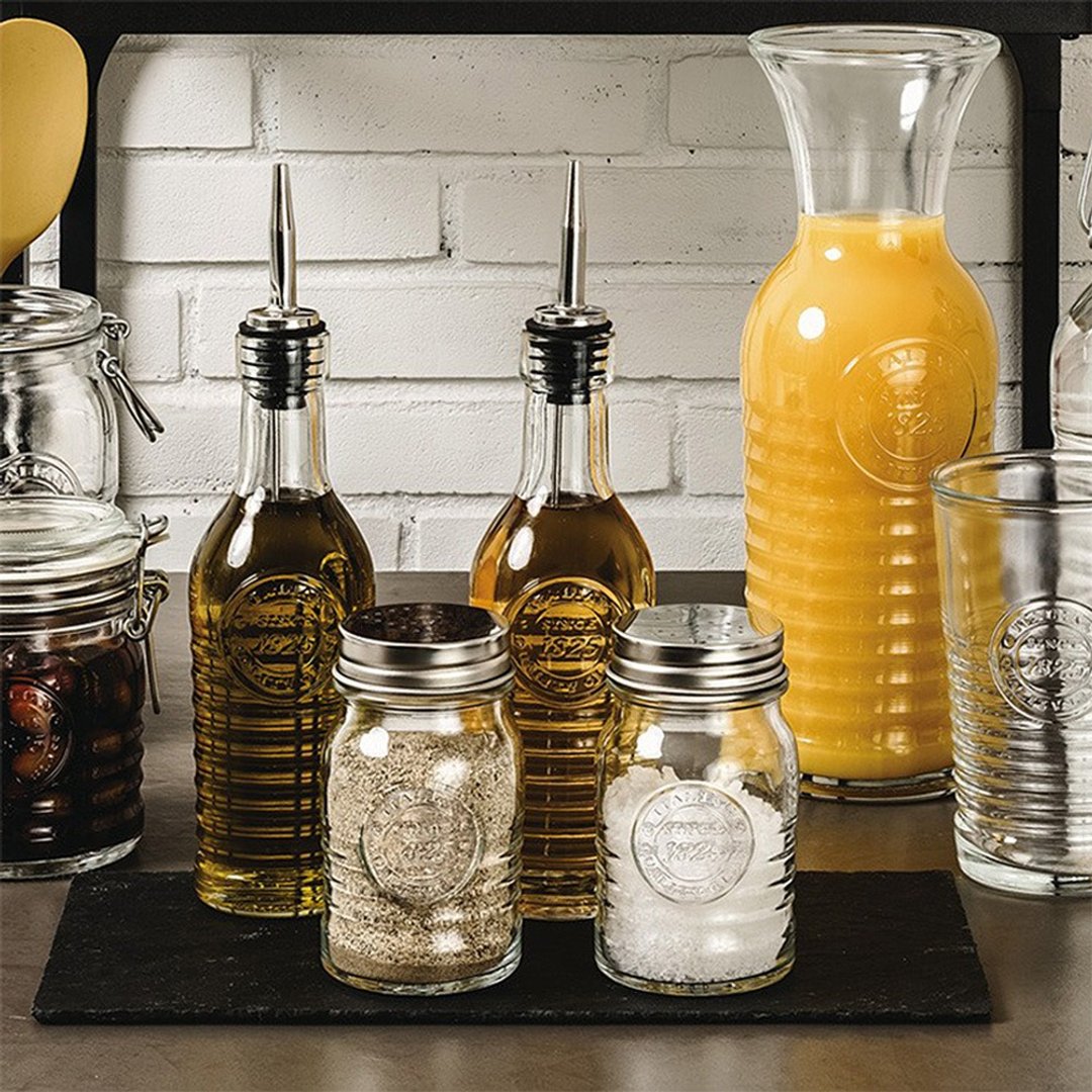 Bormioli Rocco 盐罐 胡椒罐 240ml Officina 1825经典款 - 调味罐/酱料瓶 - 玻璃 白色