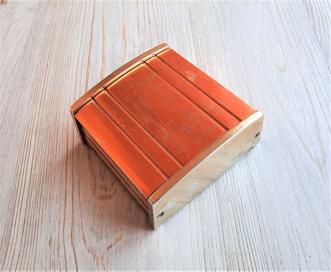 Soviet revolution propaganda cigarette case Cruiser Aurora red silver - 其他 - 其他金属 红色
