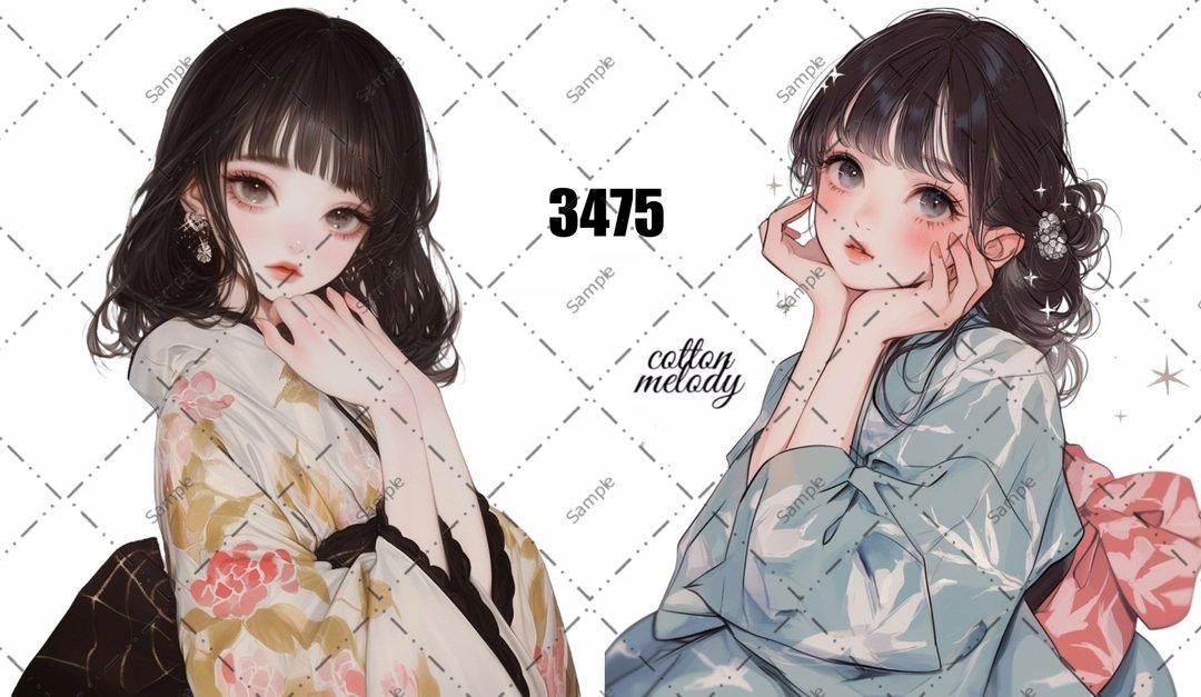 original sticker no.3475 人物贴纸 原创贴纸 原创人物贴纸 装饰贴纸 cotton melody - 贴纸 - 纸 