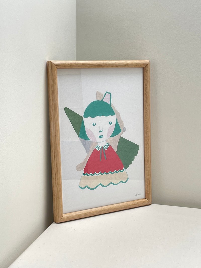 布丁女孩 A4原创手绘印刷绘图 | 挂画 | 限量 | 装饰画 - 海报/装饰画/版画 - 纸 绿色